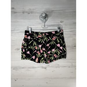 Khakis by GAP Shorts Womens 2 Black Pink Floral City 3 Inch Urban Summer Pockets